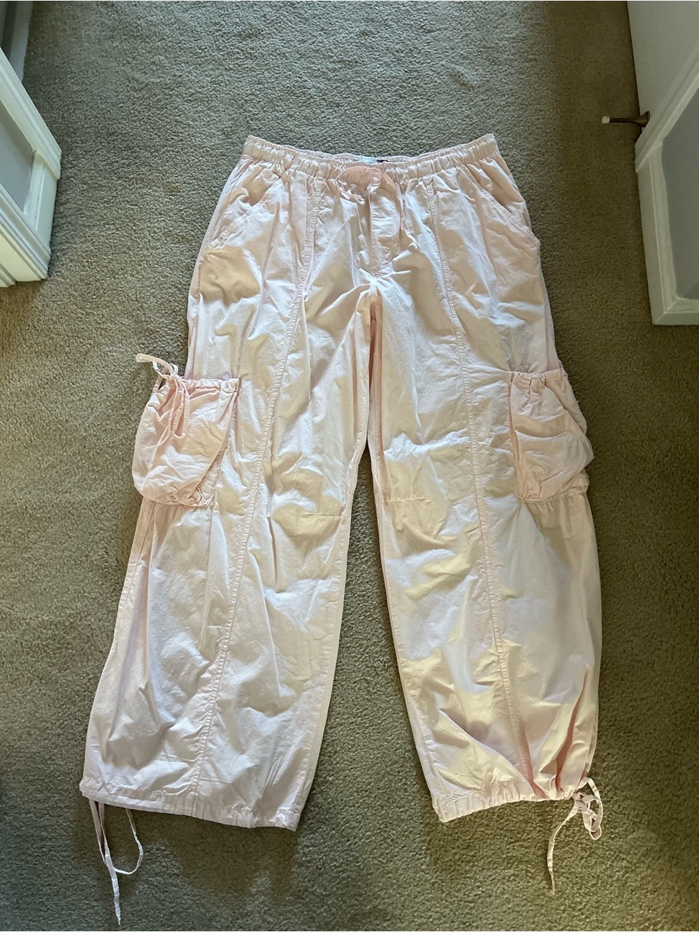 Zara Cargo Parachute Pants